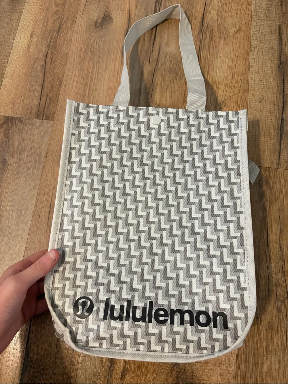 lululemon athletica Gray Patterned Messenger Tote